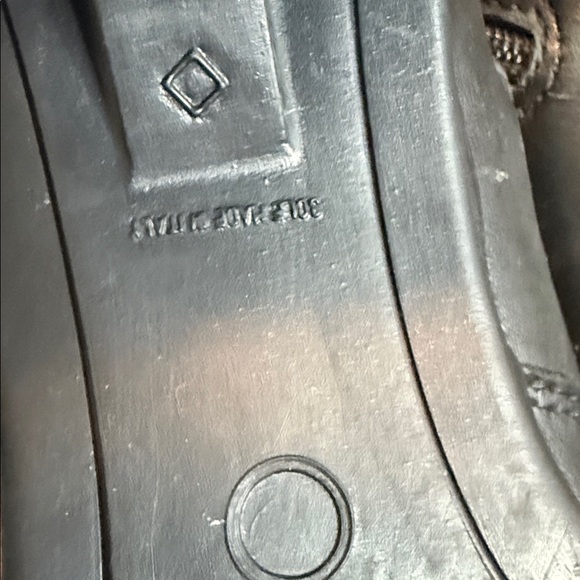 Henri Pierre Black Leather Heeled Ankle Boots - lace up - side zipper - 8 - Picture 9 of 9